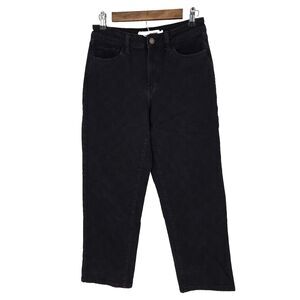 Sonoma Black Straight Leg Jean 8 Faded Check Pattern